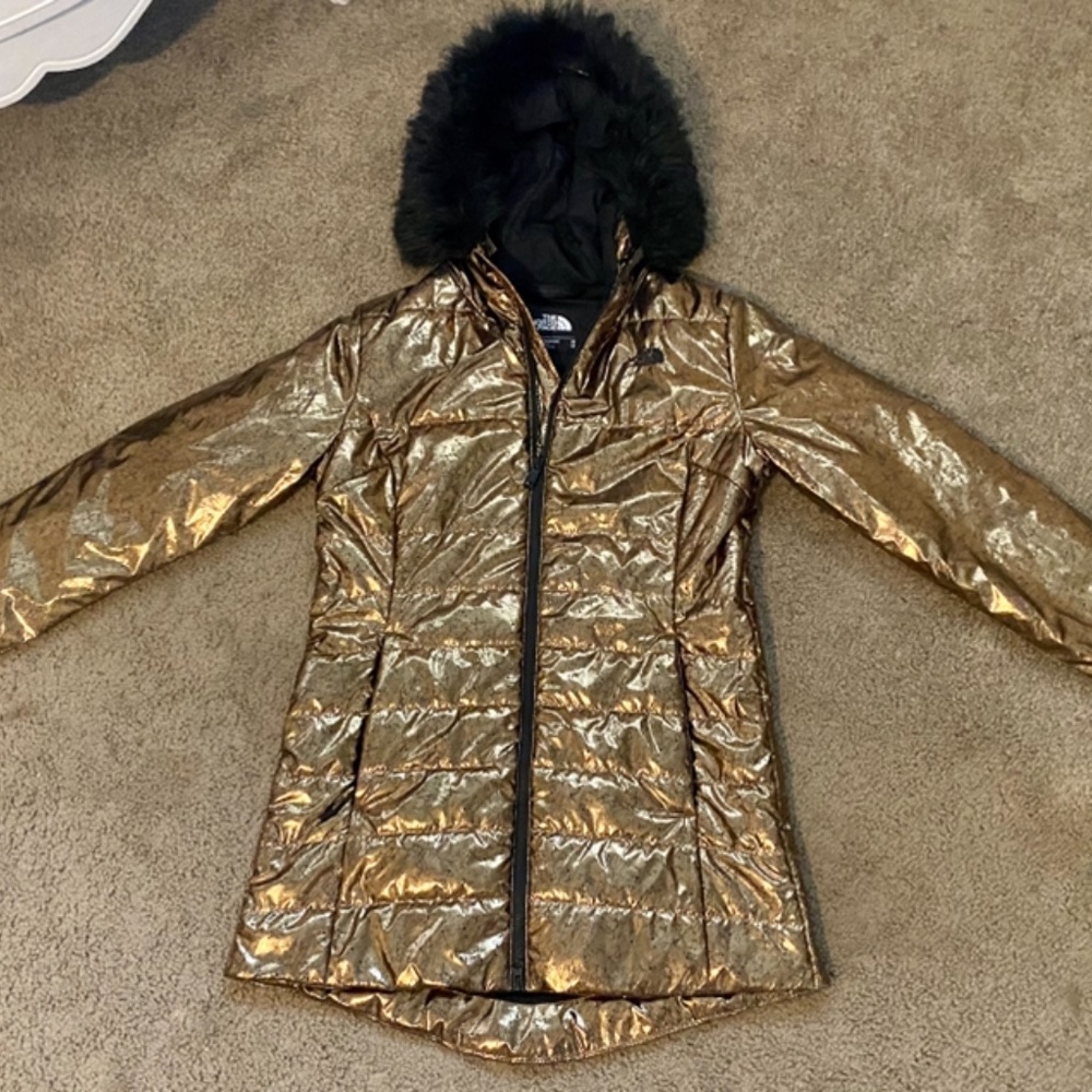 The North Face Women's Sz. M Harway Insulated Parka Jacket Metallic - Picture 2 of 6
